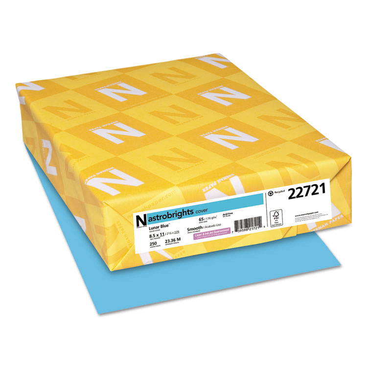 Neenah Paper® Astrobrights™ Lunar Blue Smooth 60 lb. Text 11x17 in. 250 Sheets per Ream